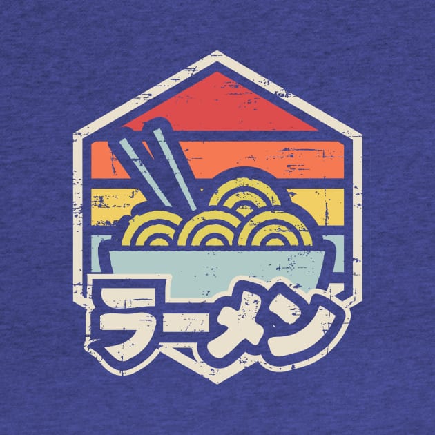 Retro Badge Ramen by rojakdesigns